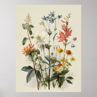 Poster Buquê de Prado de Flores Silvestres