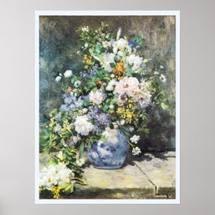 Poster Buquê de Primavera de Pierre Renoir, Flores Vintag