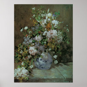 Poster Buquê de Primavera de Pierre Renoir, Flores Vintag
