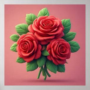 Poster Buquê de Rosas