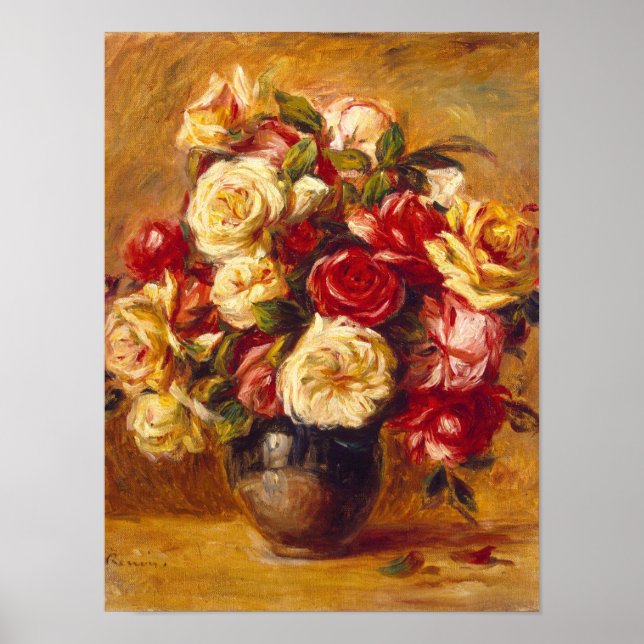 Poster Buquê de rosas, Auguste Renoir (Frente)