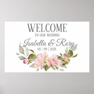 Poster Buquê de Rosas Cor-de-Rosa Casamento