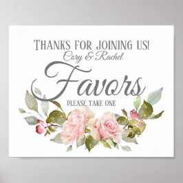 Poster Buquê de Rosas Cor-de-Rosa Country Favors  