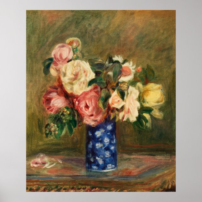 Poster Buquê de Rosas de Renoir (Frente)
