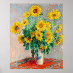 Poster Buquê de Sunflower Claude Monet