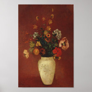 Pôster Buquê em um vaso chinês, Odilon Redon Fine Art