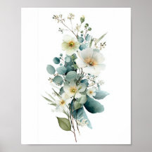 Buquê Floral Branco de Eucalipto