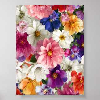 Poster Buquê Floral Elegante – Arranjo de Flores Romântic