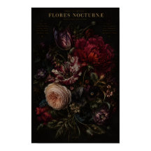 BUQUÊ FLORAL ROMÂNTICO ESCURO VINTAGE  