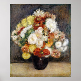 Poster Buquê Pierre-Auguste Renoir de Chrysanthemums