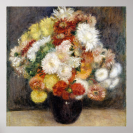 Poster Buquê Pierre-Auguste Renoir de Chrysanthemums