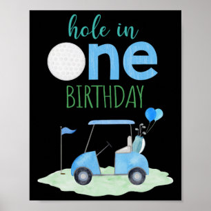 Poster Buraco De Golfe Do Partido primeiro aniversario Em