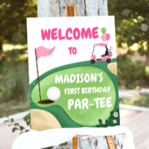 Buraco de Par-Tee Golf em Uma Garota Boas-vindas