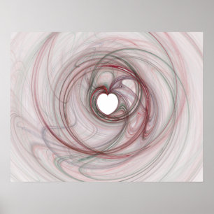 Poster Buraco em forma de coração