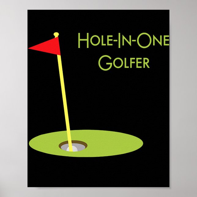 Poster Buraco Em Um Golfista O Esporte Pensava Design De  (Frente)