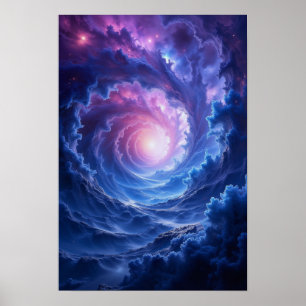 Poster Buraco violeta-azul