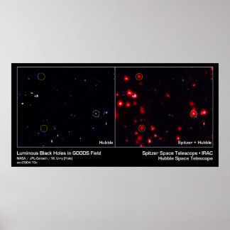 Poster Buracos negros luminosos no campo MERCADORIAS