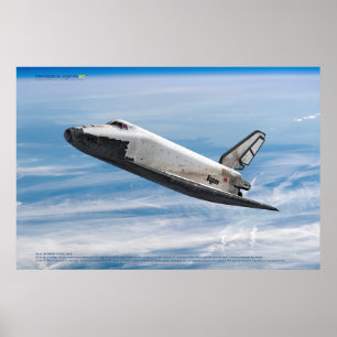 Poster Buran: Lendário Ônibus Espacial Soviético em Voo