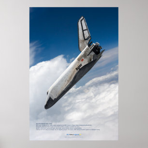 Poster Buran Shuttle: Majestoso Descenso Atmosférico