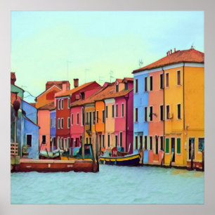Poster BURANO - Veneza de laguna veneziana - Burano