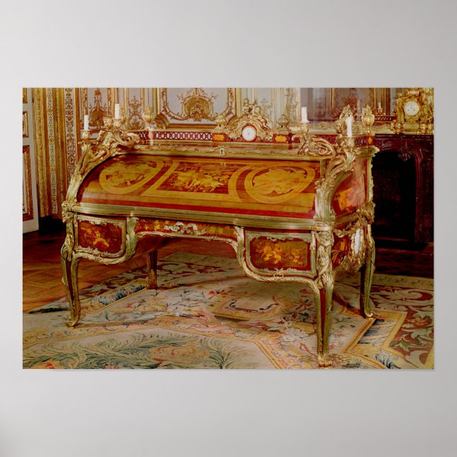 Poster Bureau du Roi por Oeben e Riesener (Frente)