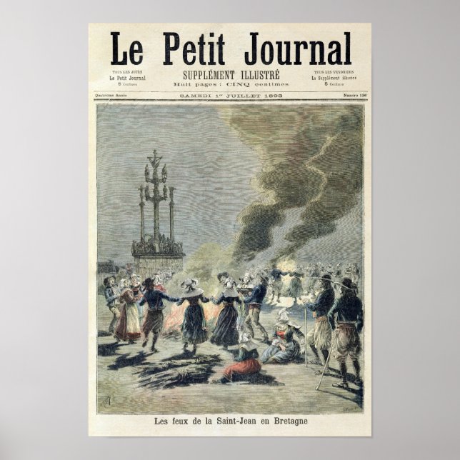 Pôster Burgaras se acenderam para celebrar o solstício de (Frente)