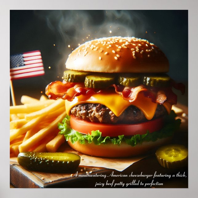 Poster Burger Bliss All-American (Frente)