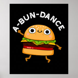 Poster Burger Dançado Engraçado Dançante A-bun BG