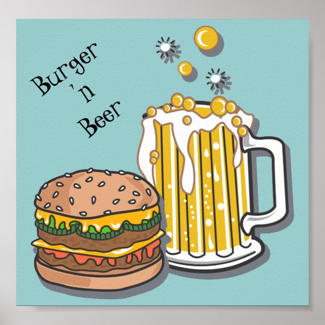 Poster Burger e Beer (Frente)