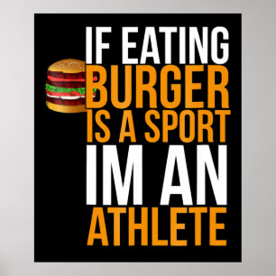 Poster Burger Hamburger CHURRASCO Humor Engraçado Pun Id