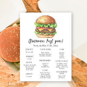 Poster Burger Primeiro Aniversário Último Aniversário