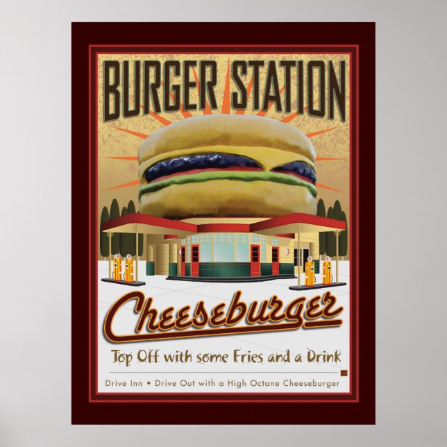 Pôster Burger Station-Poster (Frente)