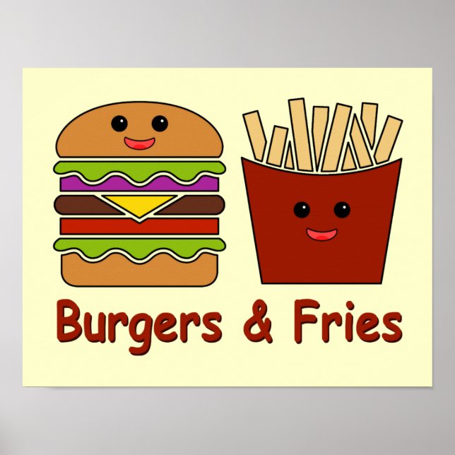 Poster Burgers e Fries (Frente)