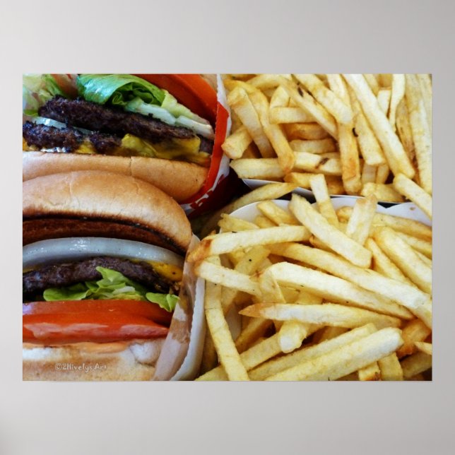 Pôster Burgers em Fries (Frente)