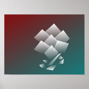 Poster Burgundy branco