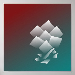 Poster Burgundy branco