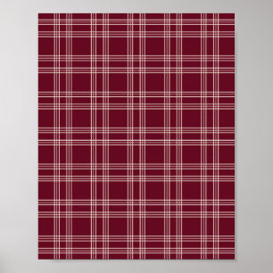 Poster Burgundy Gingham