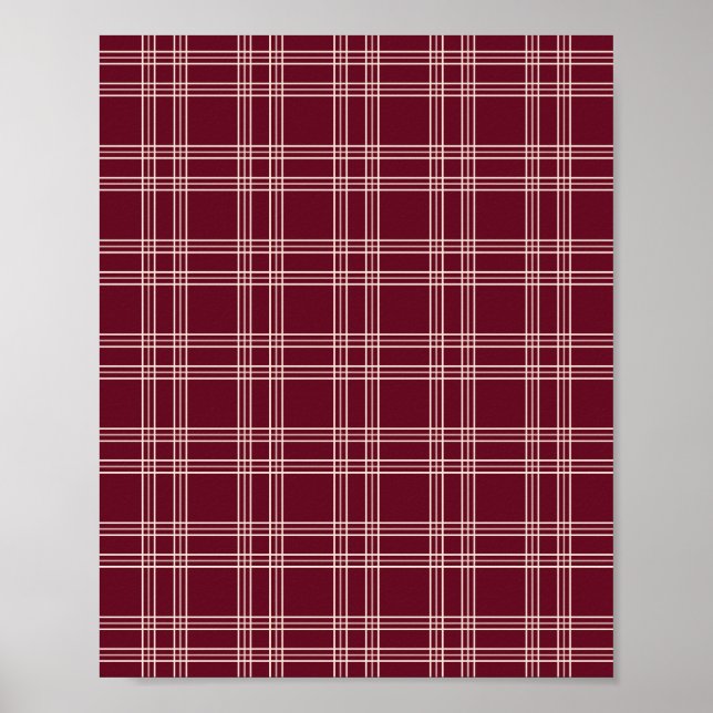 Poster Burgundy Gingham (Frente)