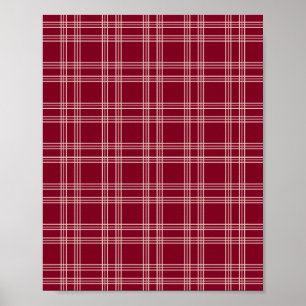 Poster Burgundy Gingham 02