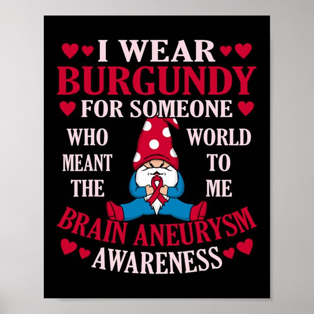Poster Burgundy Para Alguém Causar Aneurisma Grama De Con (Frente)