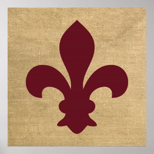 Poster Burgundy Parisiense Moods Fleur de Lys (Frente)