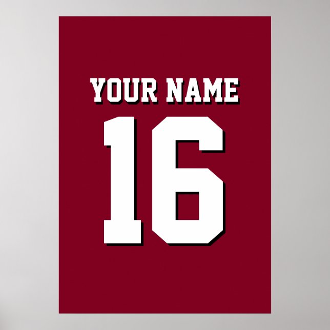 Poster Burgundy Sporty Team Jersey (Frente)