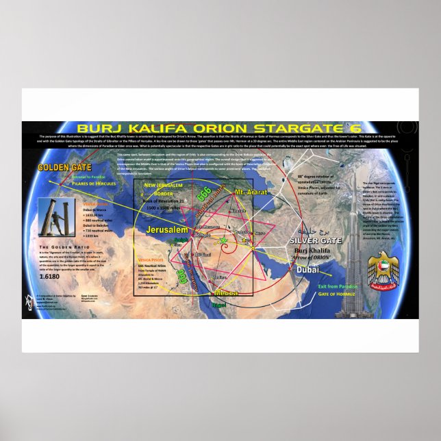 Poster Burj Khalifa Pleiades Padrão 6 (Frente)