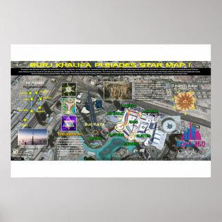 Poster Burj Khalifa Pleiades Pattern 1