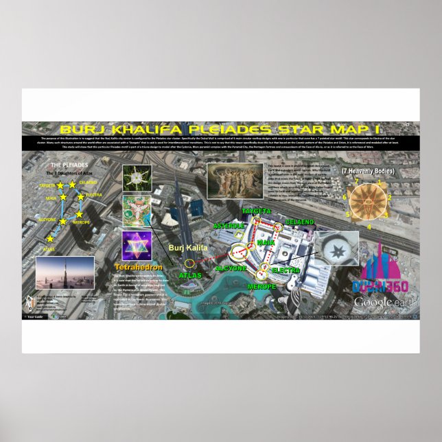 Poster Burj Khalifa Pleiades Pattern 1 (Frente)