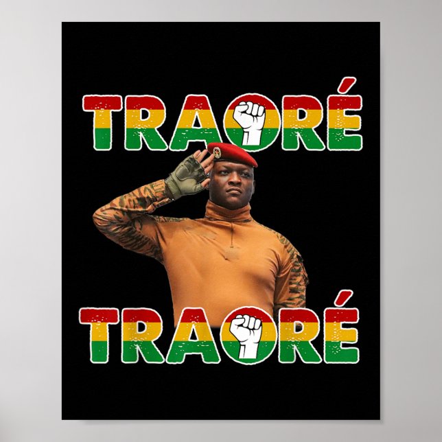 Poster Burkina Faso - Ibrahim Traoré _ Thomas Sankara (Frente)