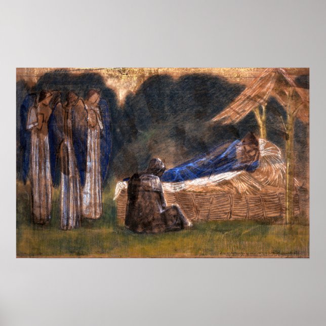 Poster Burne-Jones - A Natividade 1887 (Frente)