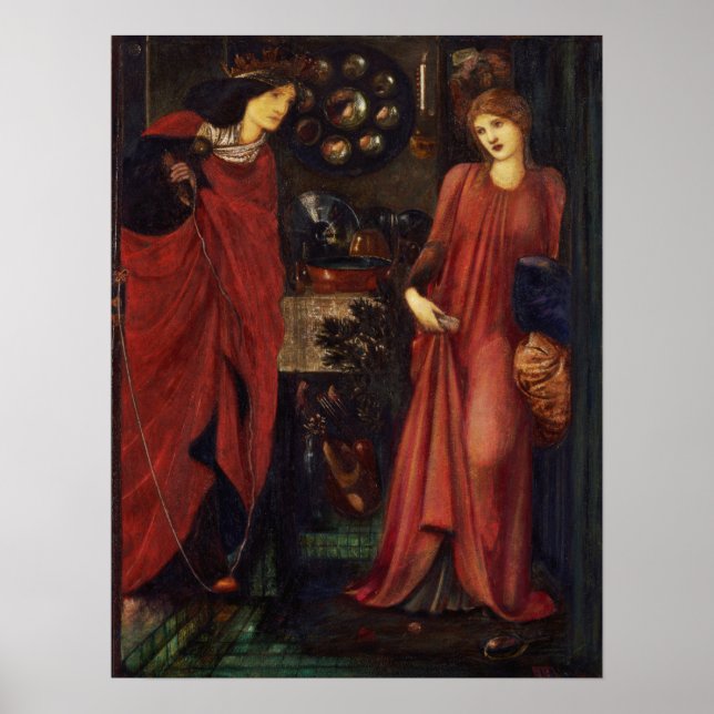 Poster Burne-Jones - Fair Rosamund E Queen Eleanor (Frente)