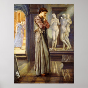 Poster Burne-Jones - Pygmalion, Desejos do Coração