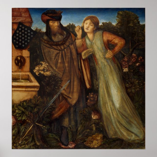 Poster Burne-Jones - Rei Marido E La Belle Iseult (Frente)